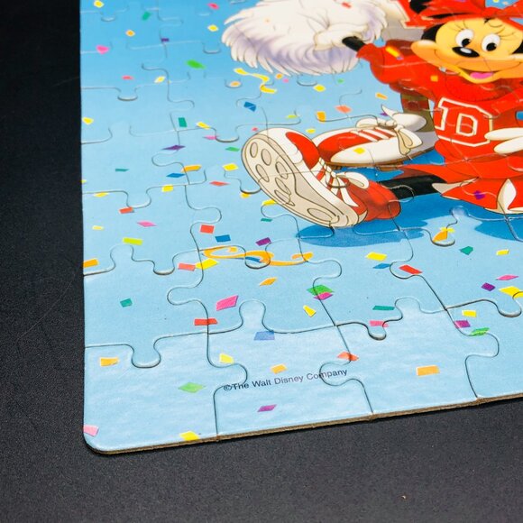 Vintage 90s Mickey Minnie Mouse Football Cheerleader Puzzle: 100 pc Complete - Picture 3 of 10